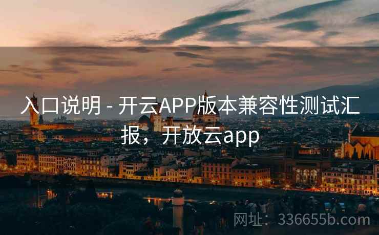 入口说明 - 开云APP版本兼容性测试汇报，开放云app