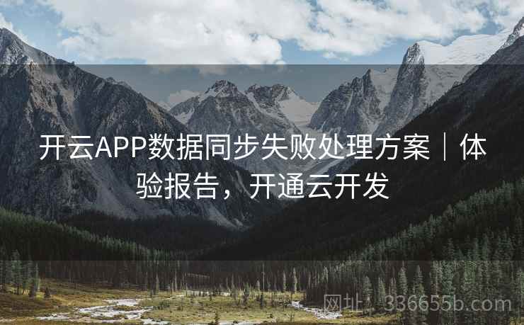 开云APP数据同步失败处理方案｜体验报告，开通云开发